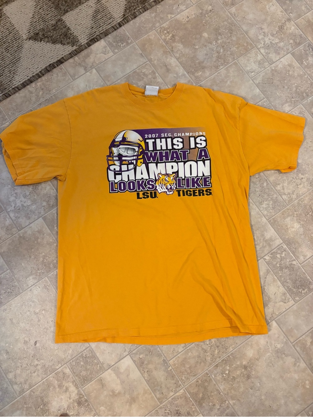 Champion Gold LSU Tigers Graphic Tee with Purple Accents